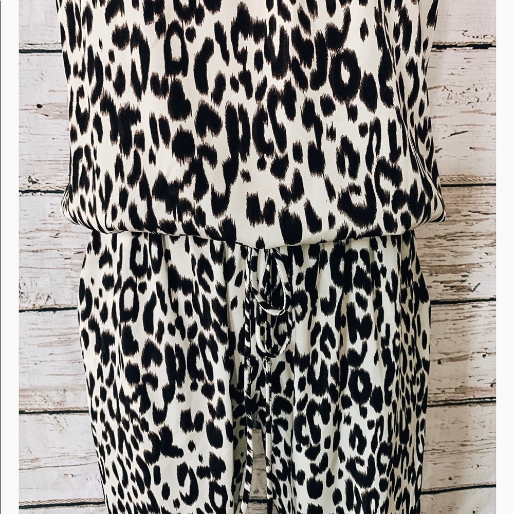 Leopard Strapless off the shoulder jumpsuit